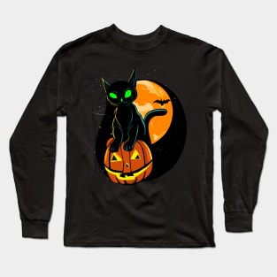 Halloween Cat Long Sleeve T-Shirt